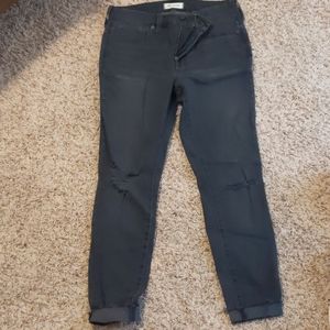 Madewell Distressed 9" High-Rise Skinny Jeans